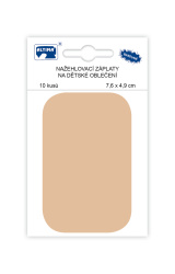 Nažehlovací záplaty malé 10 ks v balení - režná